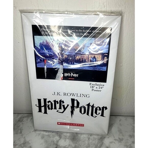 Harry Potter Hogwarts Toboggan/ Winter Knit Hat/Stocking Cap/Beanie & Poster - Picture 6 of 6